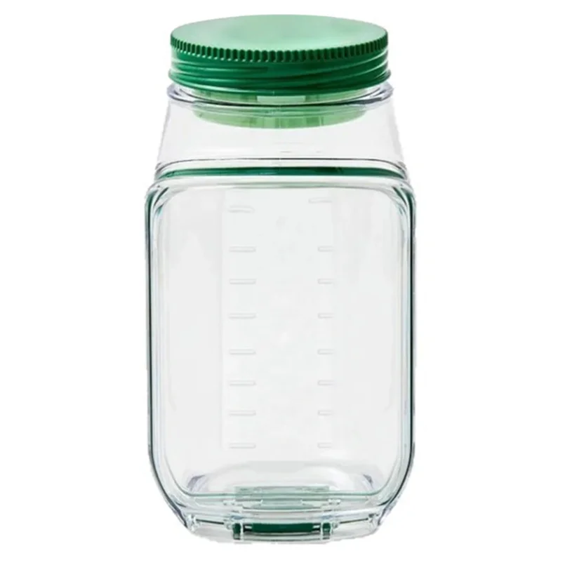 Meal Prep Glass - 2026 Neuer tragbarer Kunststoff-Salatbehälter, All-in-One-Behälter, wiederverwendbar,