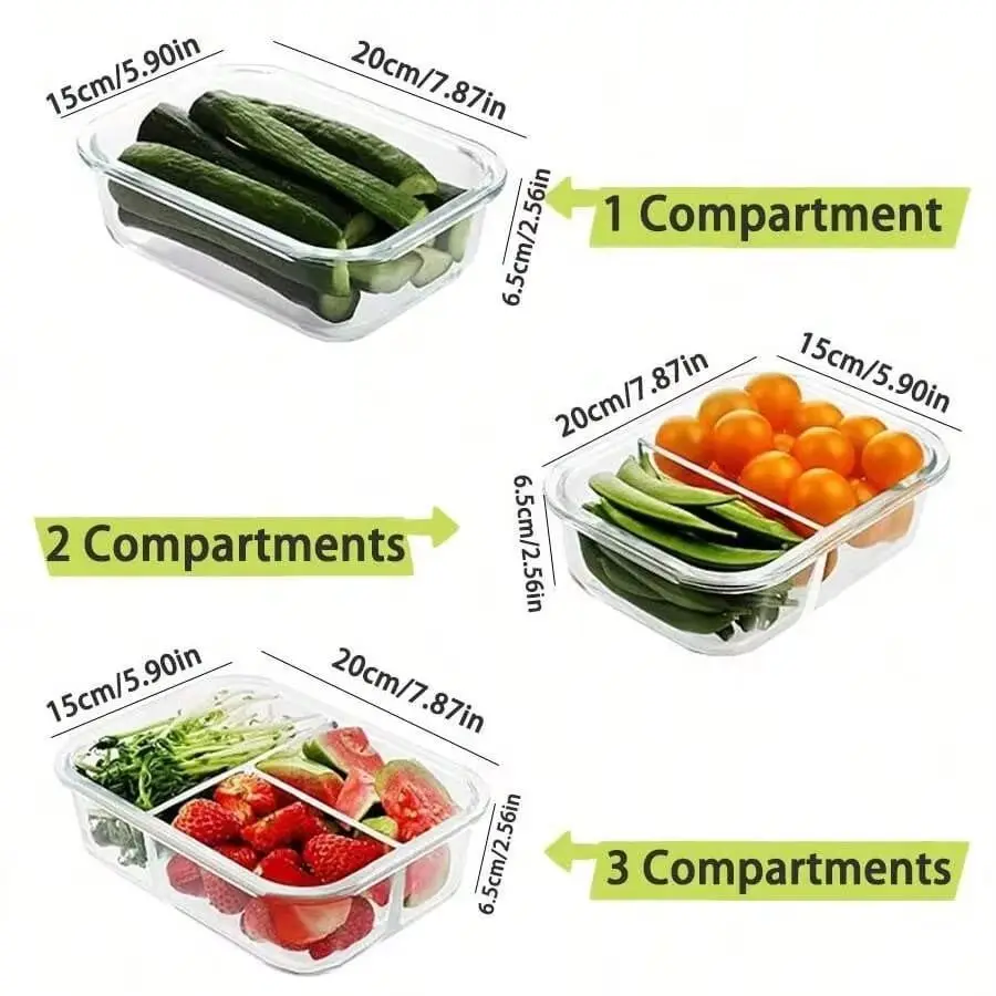 Meal Prep Glass - yesGlass Frischhaltedose mit Deckel, für die