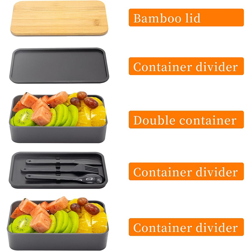 Stapelbare Bento-Box mit Utens – Meal Prep Burrito Bewertung und Preis