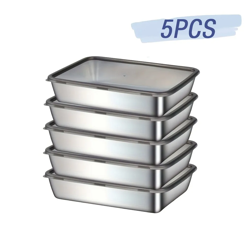 5-teiliges Edelstahl-Lebensmit – Meal Prep Glass Bewertung und Preis