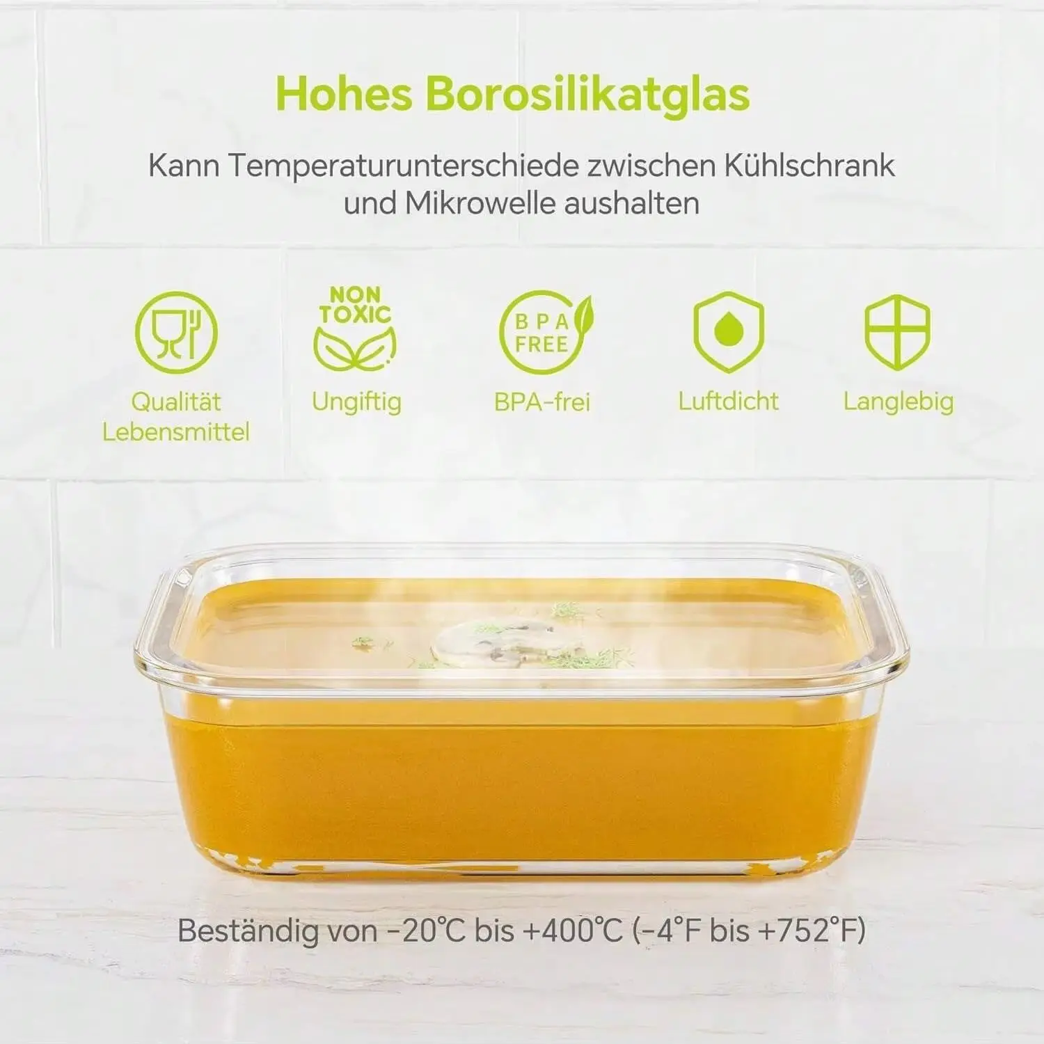 yesGlass Frischhaltedose mit D – Meal Prep Glass Bewertung und Preis